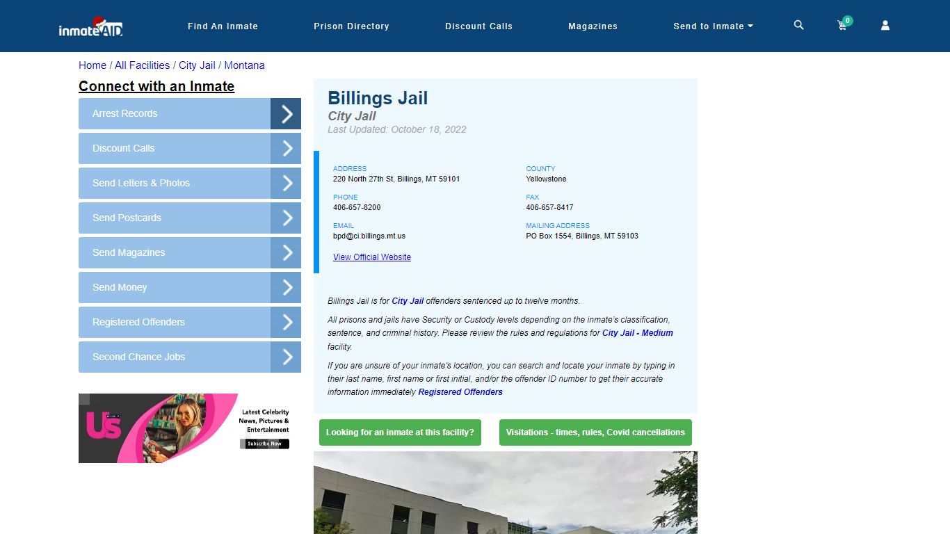 Billings Jail | Inmate Locator